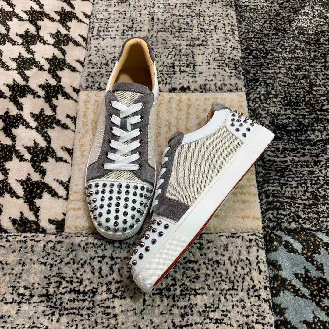 Christian Louboutin Low Gri Alb - prezentare produs