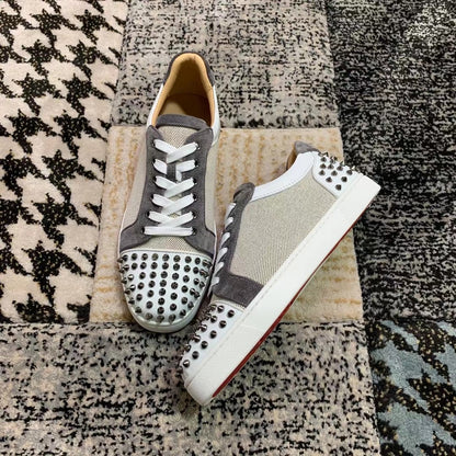 Christian Louboutin Low Gri Alb - prezentare produs