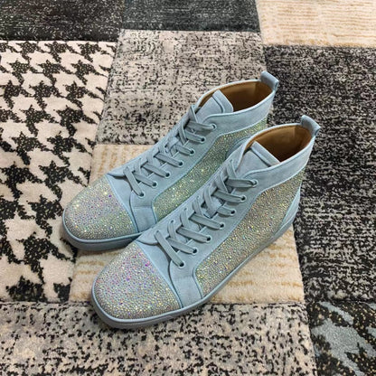 Christian Louboutin Deschis Albastru Diamonds High - prezentare produs