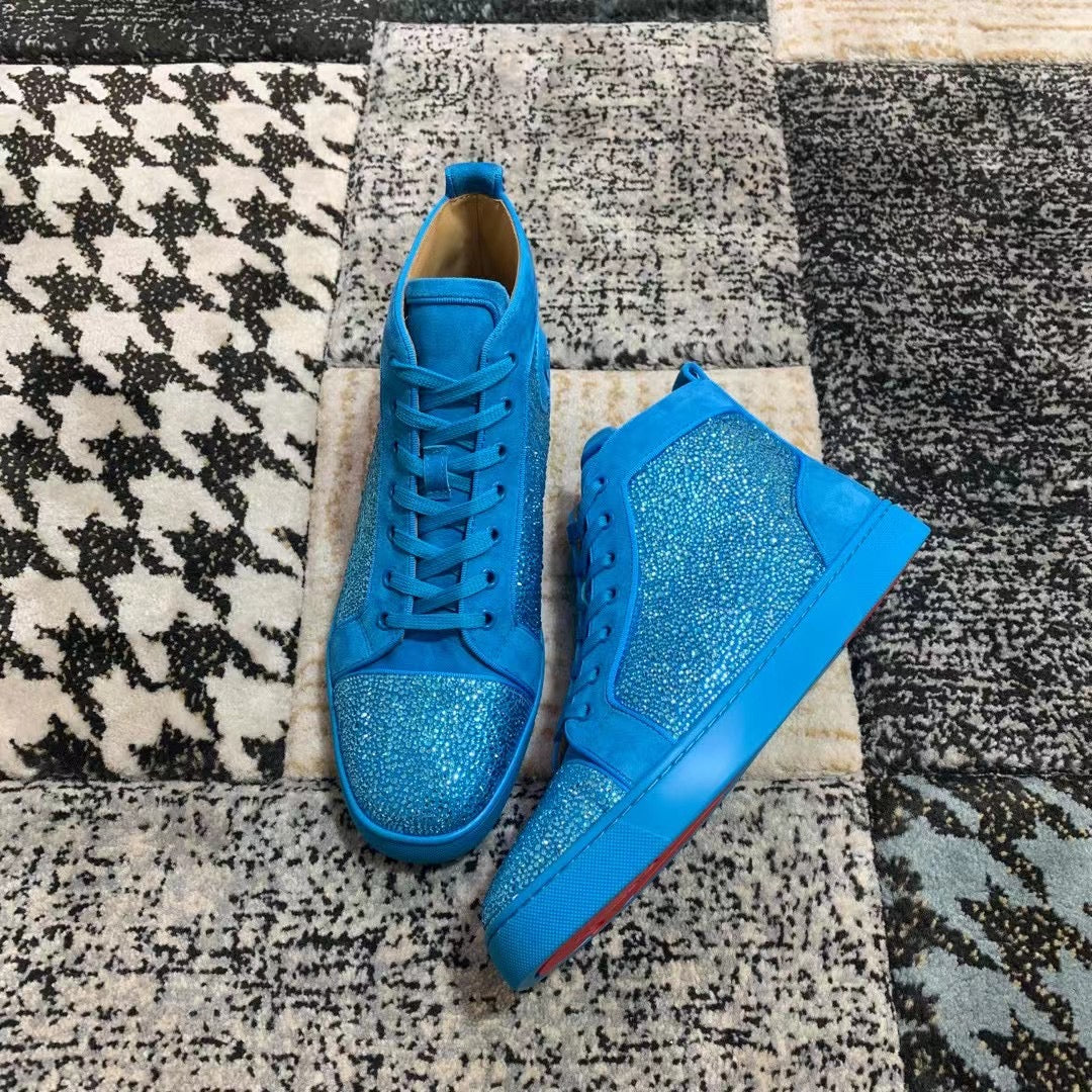 Christian Louboutin Light Albastru Diamonds High - prezentare produs