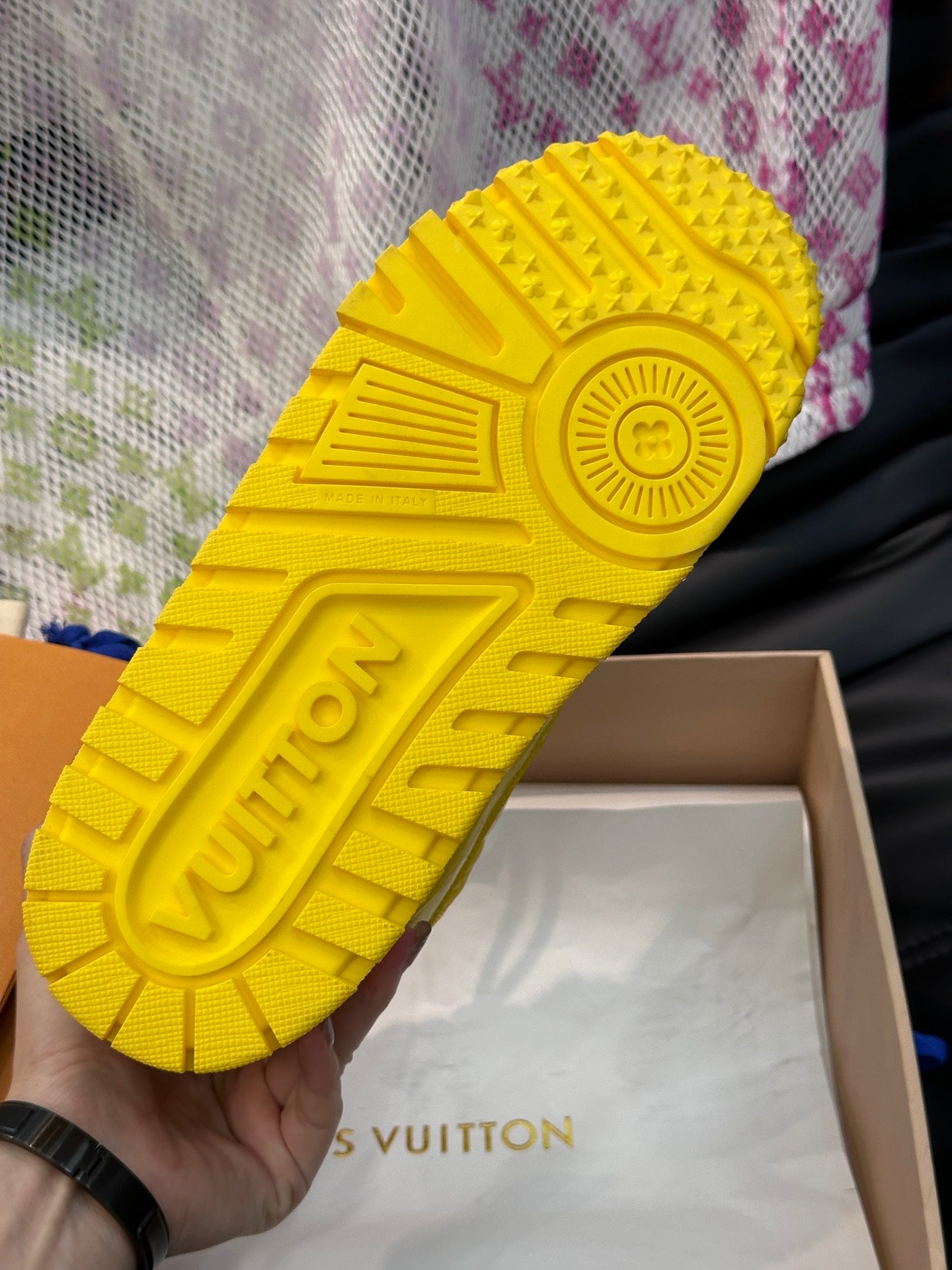 Louis Vuitton LV Pantofi sport Maxi Galben - prezentare produs
