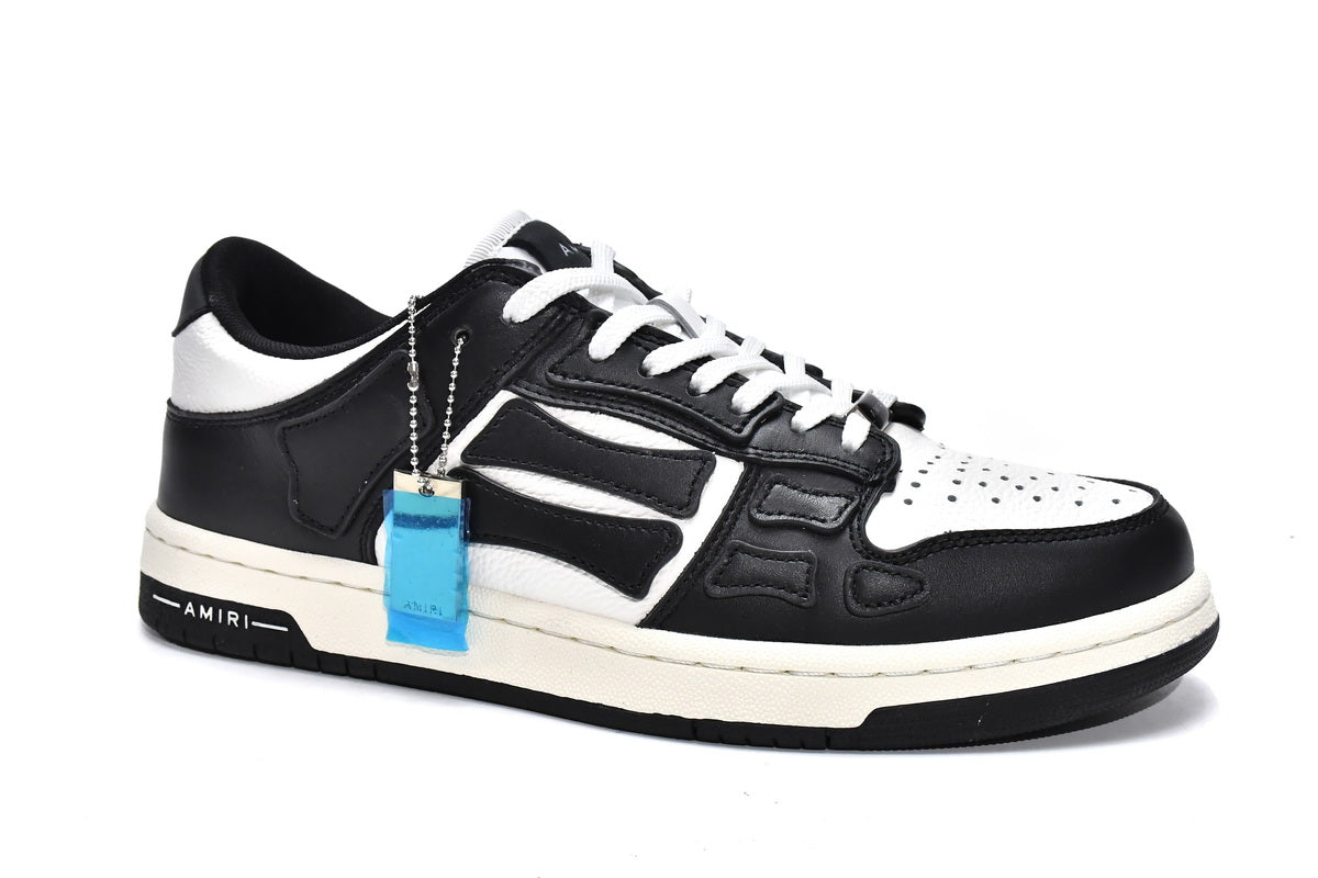 Amiri Skeleton Low Alb Negru - prezentare produs