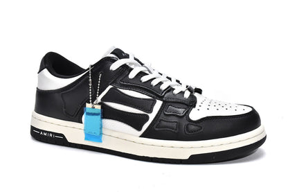 Amiri Skeleton Low Alb Negru - prezentare produs