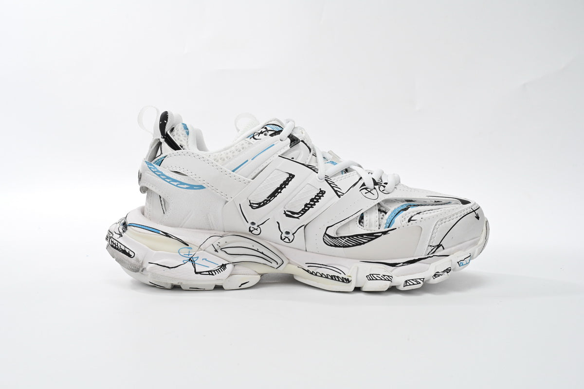 Balenciaga Track Alb Graffiti Pantofi sport - prezentare produs