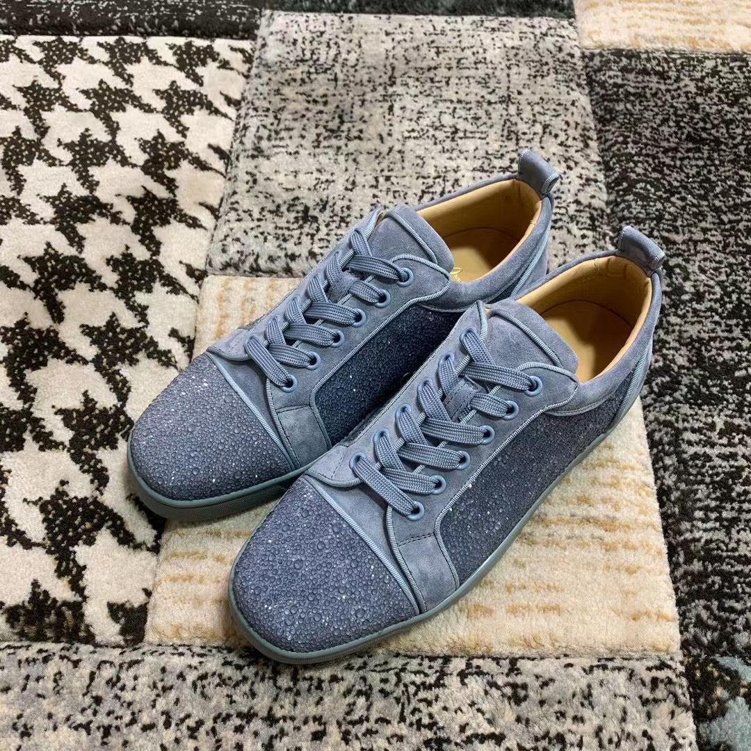 Christian Louboutin Clasic Gri Diamonds Low - prezentare produs