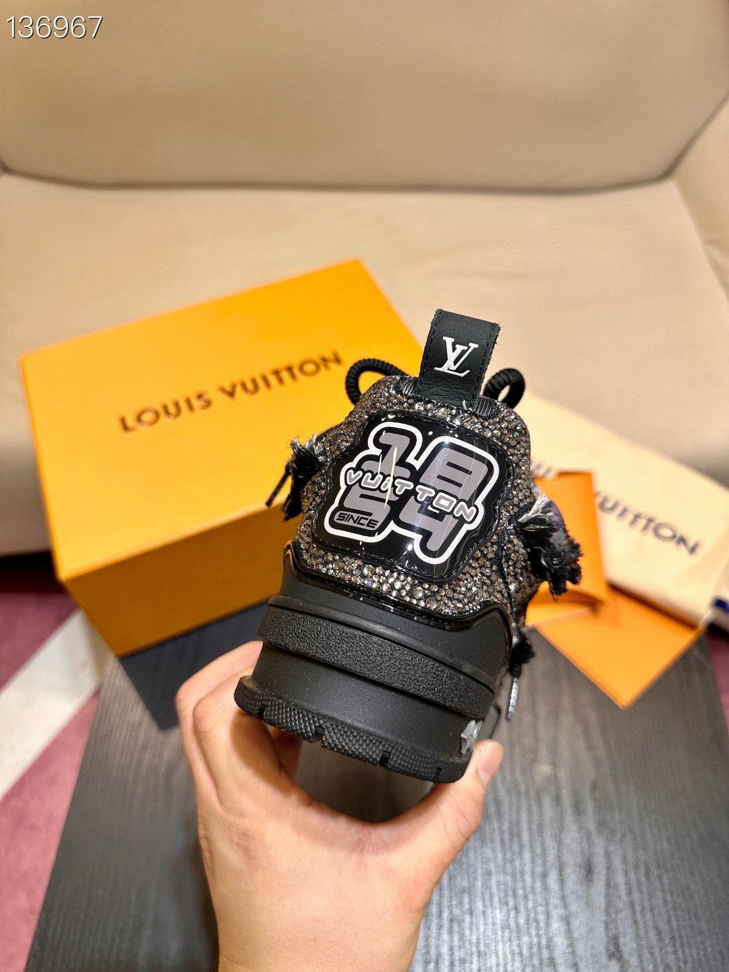 Louis Vuitton LV Skate Negru Distressed Pantofi sport - prezentare produs
