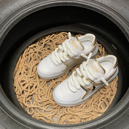 Valentino One Stud Alb Auriu Pantofi sport - prezentare produs