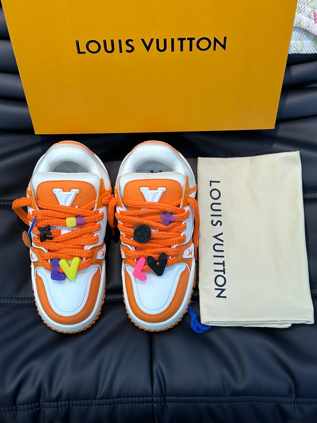 Louis Vuitton LV Trainers Maxi Portocaliu - prezentare produs