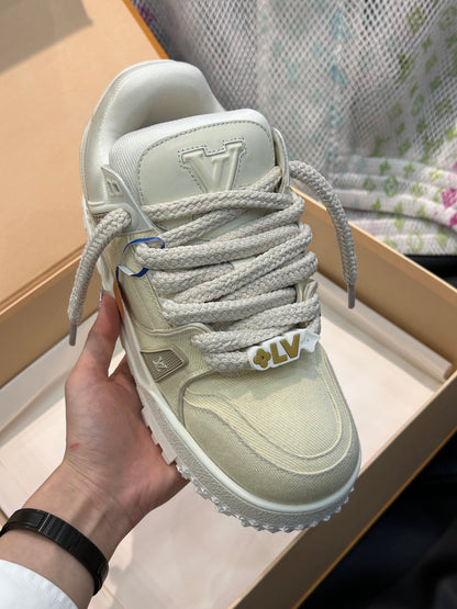 Louis Vuitton LV Pantofi sport Maxi Crem Pânză - prezentare produs
