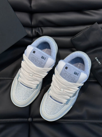 Amiri Ma 1 Baby Albastru Diamonds Custom New Colecție Pantofi sport - prezentare produs