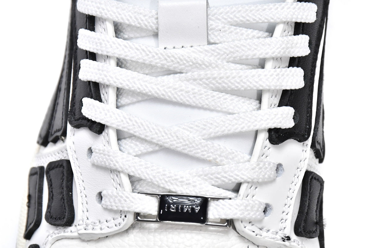 Amiri Skeleton Low Alb Negru - prezentare produs