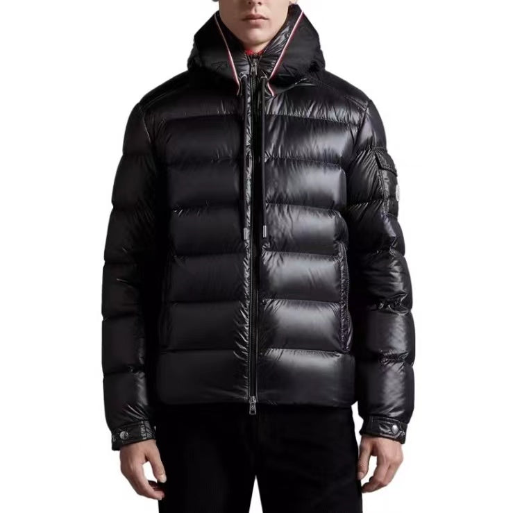 Moncler Geacă Puffer Negru Alb - prezentare produs