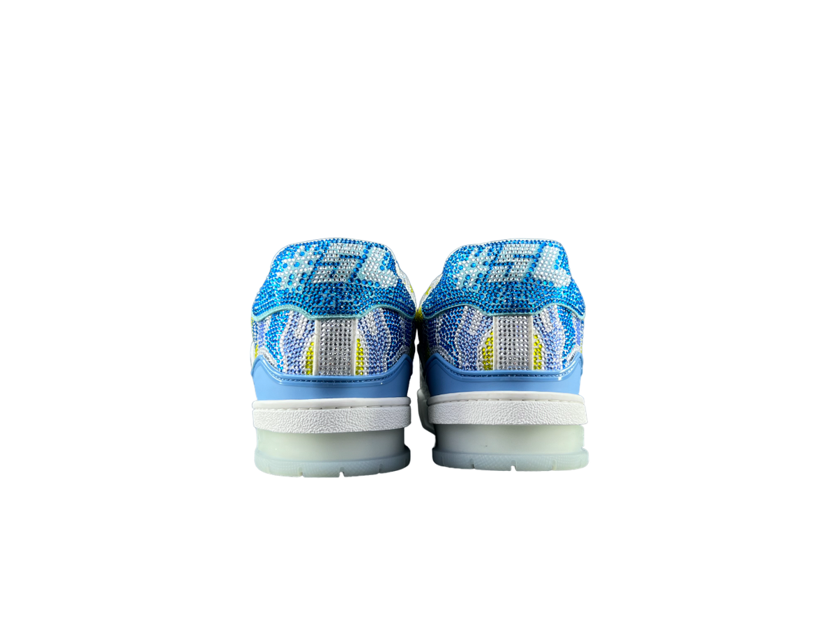 Louis Vuitton LV Trainers Baby Albastru Gri Diamonds Luxury Ediție - prezentare produs