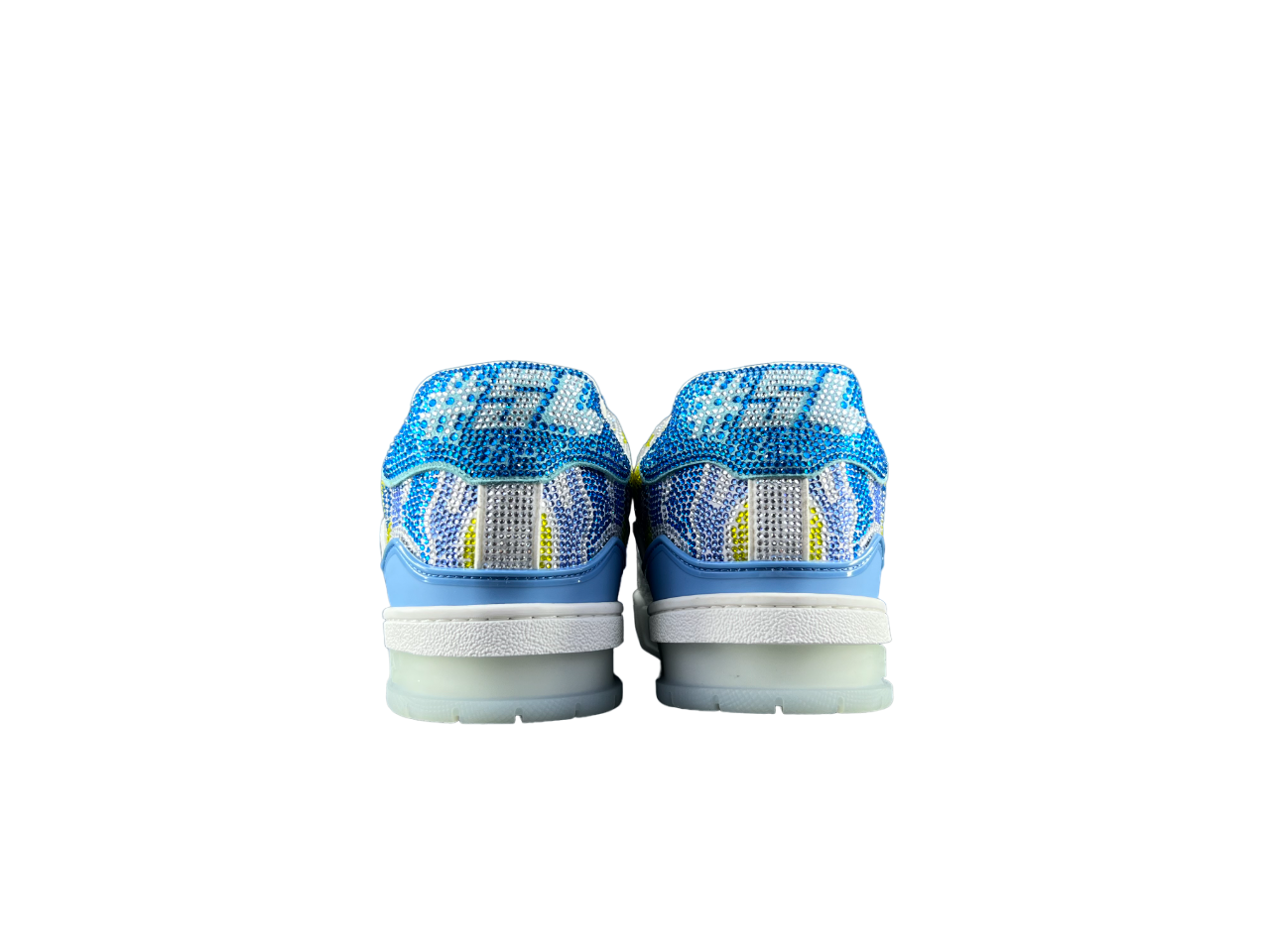 Louis Vuitton LV Trainers Baby Albastru Gri Diamonds Luxury Ediție - prezentare produs