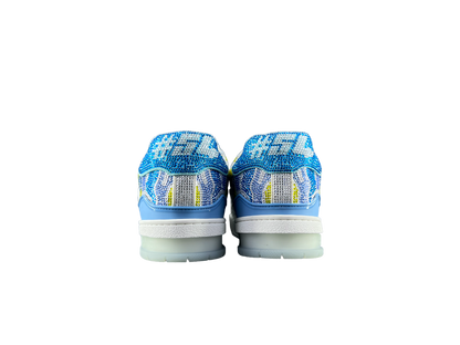 Louis Vuitton LV Trainers Baby Albastru Gri Diamonds Luxury Ediție - prezentare produs