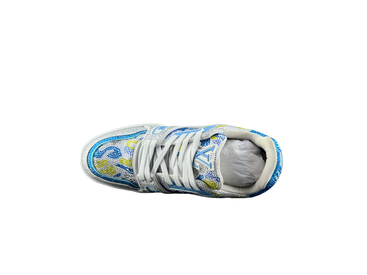 Louis Vuitton LV Trainers Baby Albastru Gri Diamonds Luxury Ediție - prezentare produs