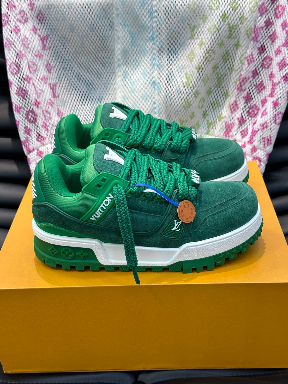 Louis Vuitton LV Pantofi sport Maxi Verde - prezentare produs