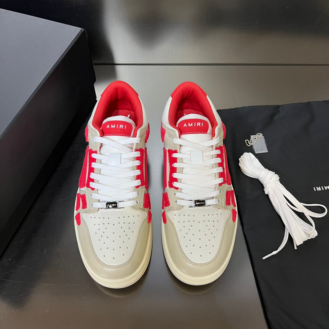 Amiri Skeleton Crem Roșu Pantofi sport - prezentare produs