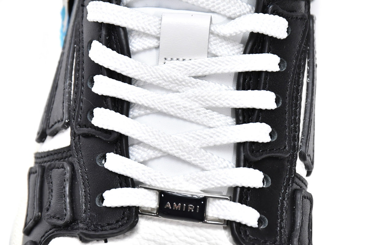 Amiri Skeleton Low Alb Negru - prezentare produs