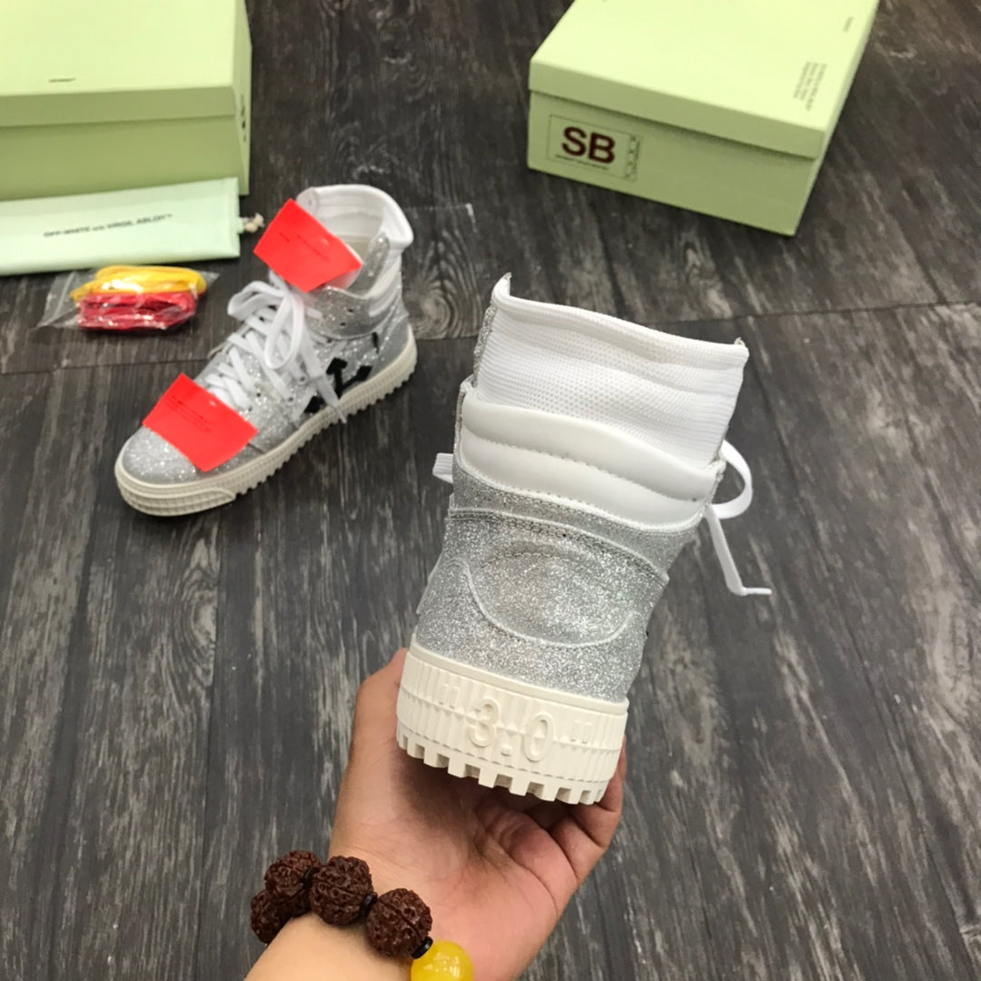 Off-White Court 3 0 Glitter Alb - prezentare produs
