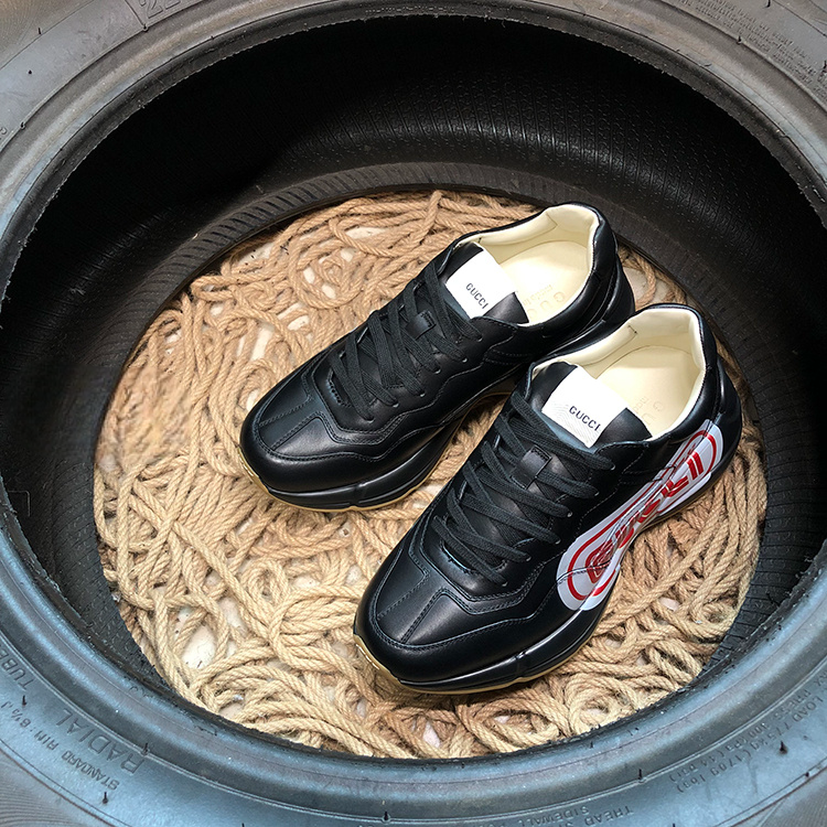Gucci Rython Negru Logo Pantofi sport - prezentare produs