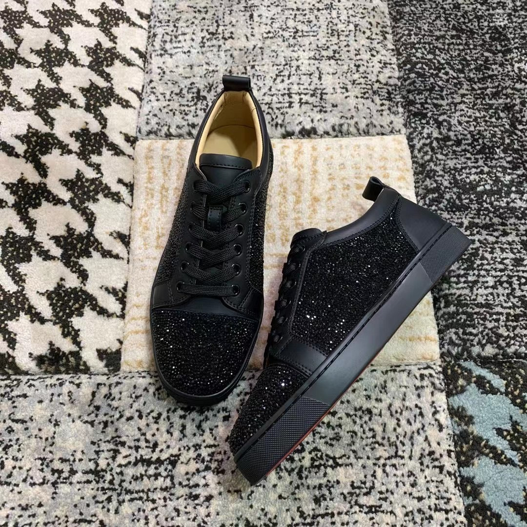Christian Louboutin Full Negru Diamonds Low - prezentare produs