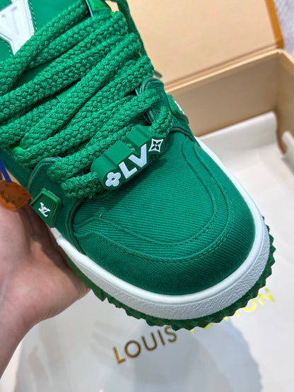 Louis Vuitton LV Trainers Maxi Verde Pânză - prezentare produs