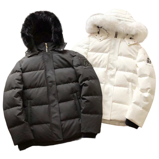 Moose Knuckles Geacă Negru Alb - prezentare produs