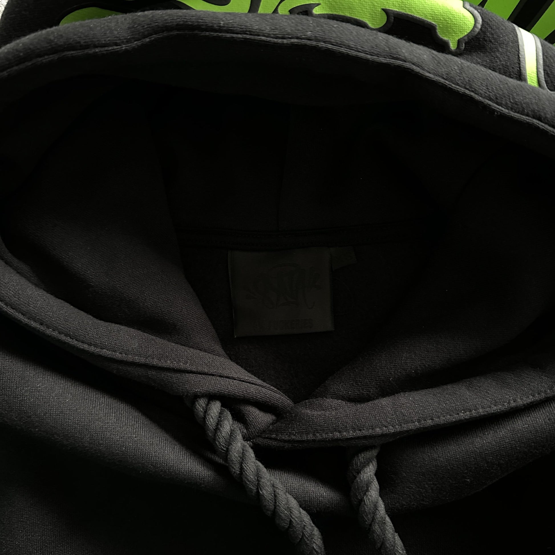 Syna Negru Verde Trening Hanorac Pantaloni - prezentare produs