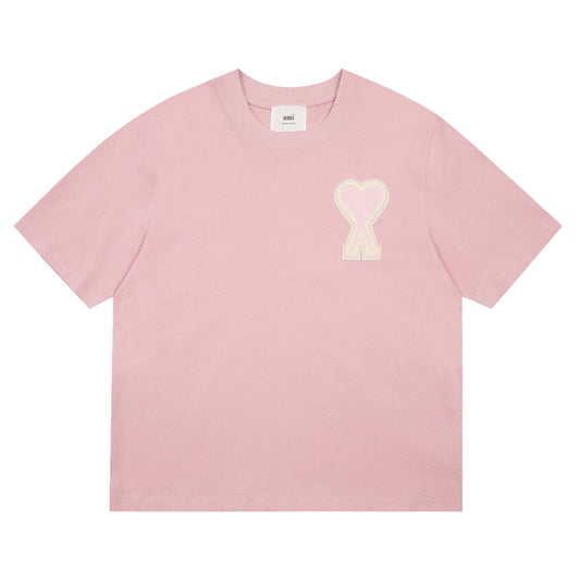 Ami Paris Tricou Roz - prezentare produs