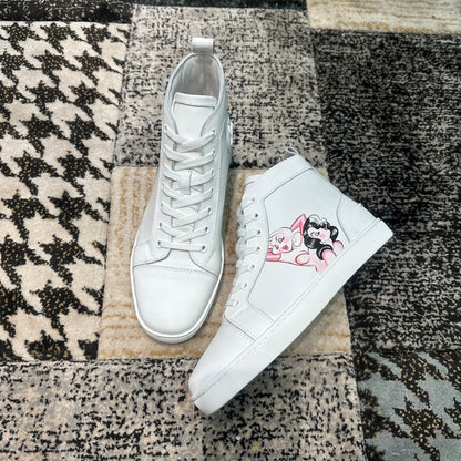 Christian Louboutin Alb Ladies Pattern High - prezentare produs