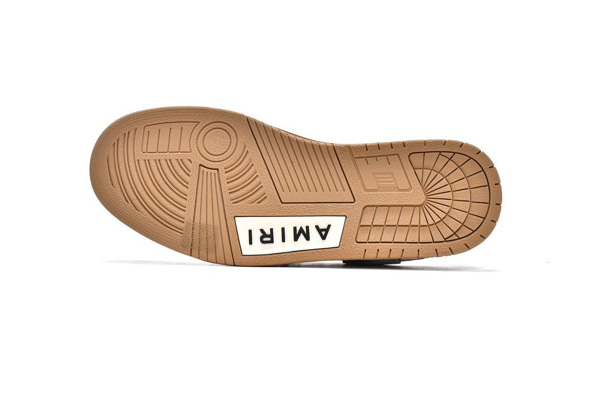 Amiri Skeleton Low Alb Maro - prezentare produs