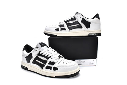 Amiri Skeleton Low Alb Negru - prezentare produs