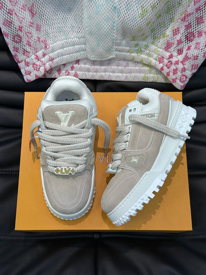 Louis Vuitton LV Trainers Maxi Crem Velvet - prezentare produs