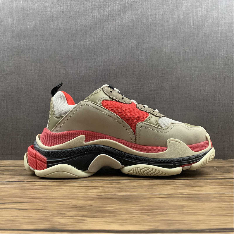 Balenciaga Triple S Roșu Bej - prezentare produs