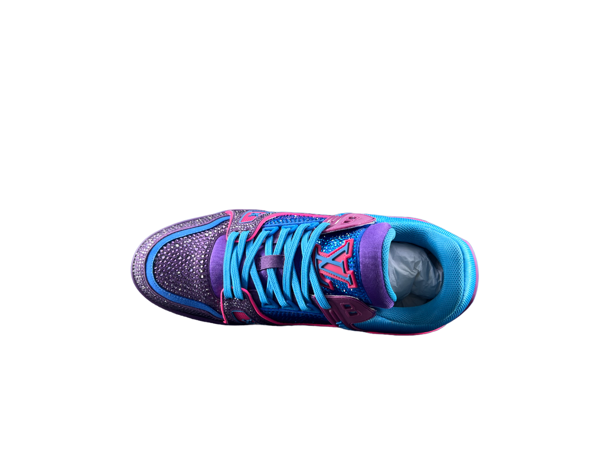 Louis Vuitton LV Trainers Albastru Violet Diamonds Luxury Ediție - prezentare produs