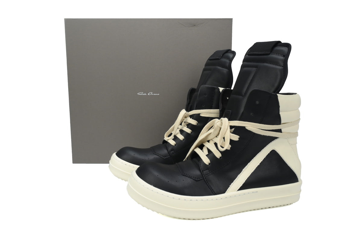 Rick Owens Geobasket Negru Alb Pantofi sport - prezentare produs
