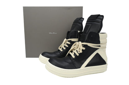 Rick Owens Geobasket Negru Alb Pantofi sport - prezentare produs