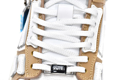 Amiri Skeleton Low Alb Maro - prezentare produs