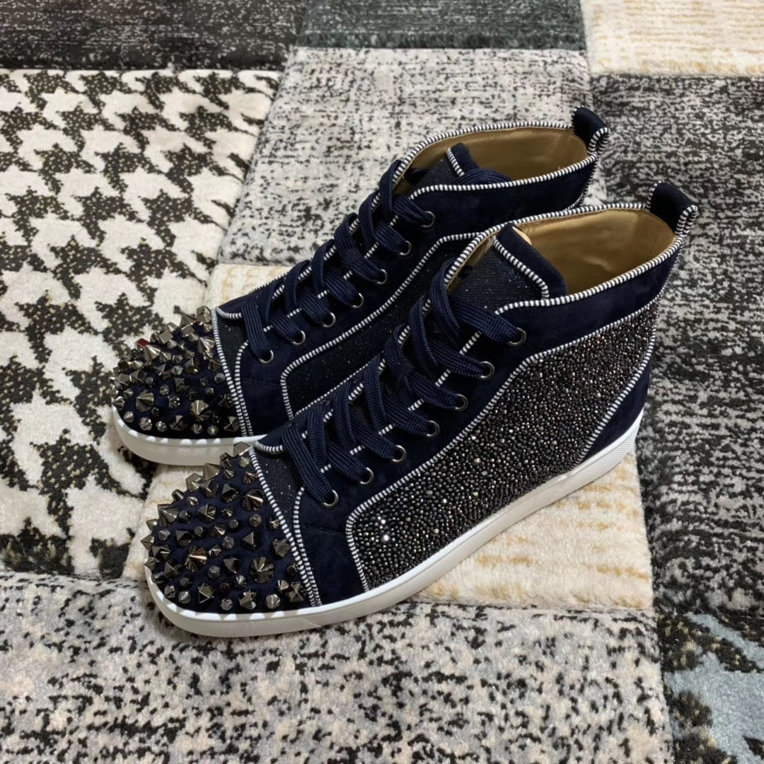 Christian Louboutin High Albastru Spikes - prezentare produs