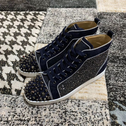 Christian Louboutin High Albastru Spikes - prezentare produs