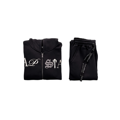 Trapstar Zipper Trening Washed Negru - prezentare produs