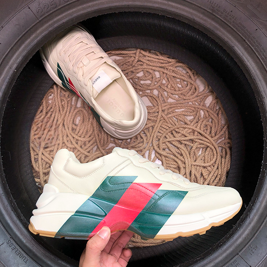 Gucci Rython Alb 3 Stripes - prezentare produs