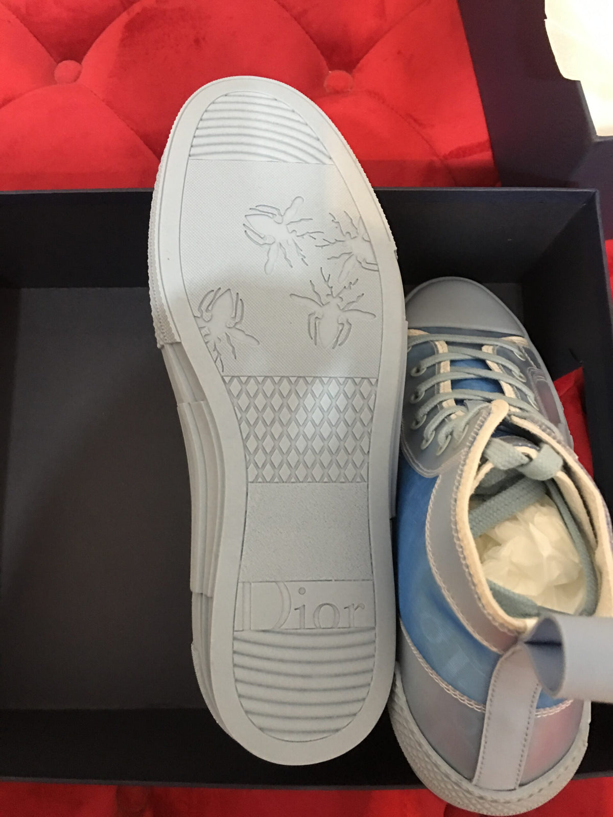 Dior B23 Hi Top Baby Albastru Clothing - prezentare produs