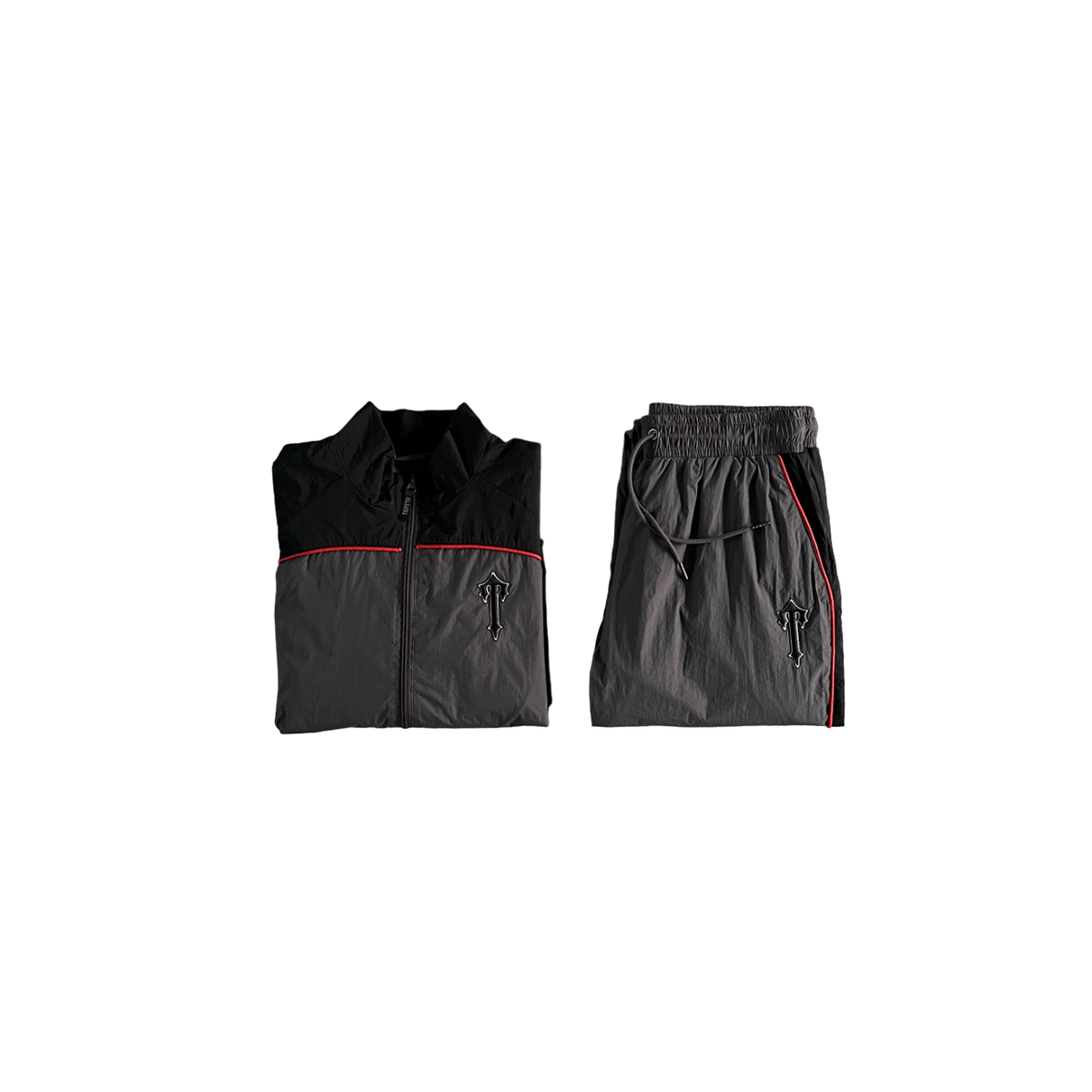Trapstar Irongate Shellsuit Negru Roșu Trening - prezentare produs