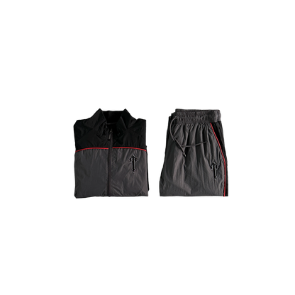 Trapstar Irongate Shellsuit Negru Roșu Trening - prezentare produs