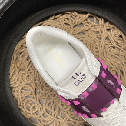 Valentino Rockstud Violet Alb Pantofi sport - prezentare produs