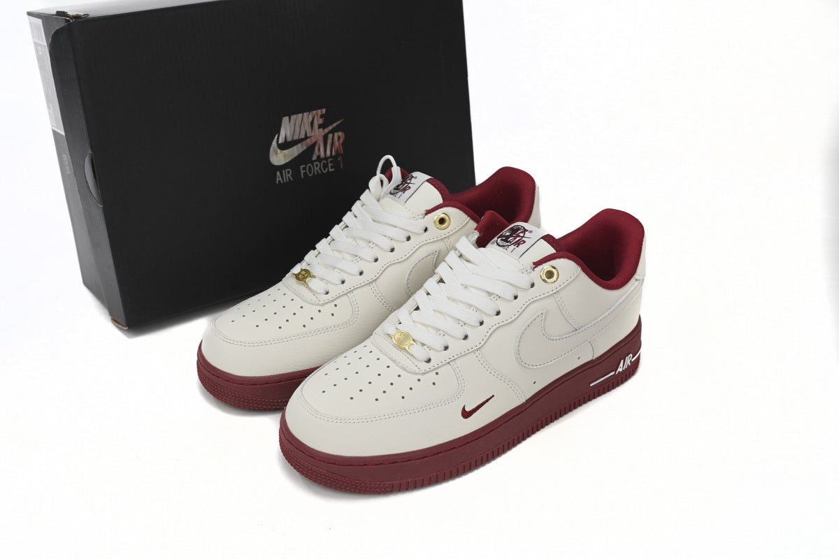 Nike Air Force 1 Low Bej Roșu - prezentare produs