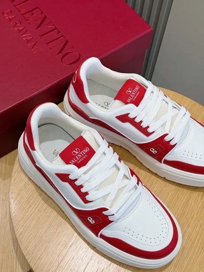 Valentino Trainers Alb Roșu - prezentare produs