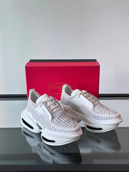 Balmain B Bold Alb Pattern Pantofi sport - prezentare produs